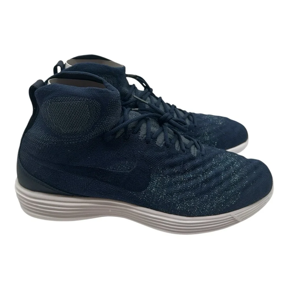 Nike Lunar Magista II Flyknit FC‎ Shoes Mens 10 College Navy Sneakers 876385-400